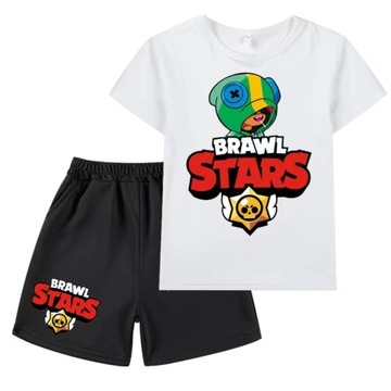 KOSZULKA T-SHIRT SZORTY DZIECIĘCA BRAWL STARS LEON