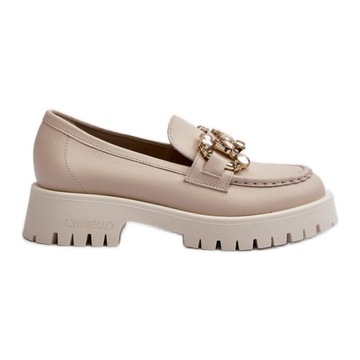 Beżowy Skóra naturalna Buty CheBello r.39