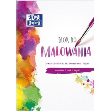Blok do malowania OXFORD A3 20k 120g. biały 400093