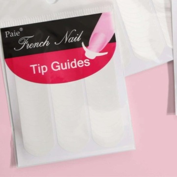 Samoprzylepne paski naklejki do linii french do paznokci manicure + PILNIK
