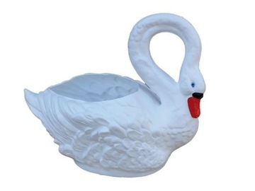 ŁABĘDŹ DUŻY DONICA OZDOBNA OSŁONKA NA KWIATY FIGURA OGRODOWA H:50cm