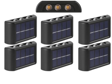6x Lampka Elewacyjna LED SOLAR Czujnik Dzień/Noc