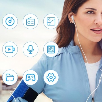 MP3-ПЛЕЕР 16 ГБ BLUETOOTH-ВИДЕОПЛЕЕР ДЛЯ СПОРТА И ПУТЕШЕСТВИЙ + НАУШНИКИ