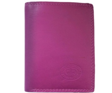 LONDON LEATHERGOODS Portfel damski skórzany etui na karty