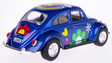 МОДЕЛЬ VW BEETLE BEETLE FLOWERS KINSMART 1:32 СИНИЙ