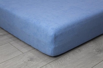 Prześcieradło Frotte 160x200 ekskluzywne BŁĘKITNE