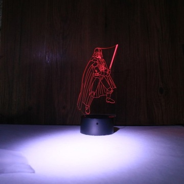 LAMPKA NOCNA 3D GWIEZDNE WOJNY VADER PILOT PREZENT