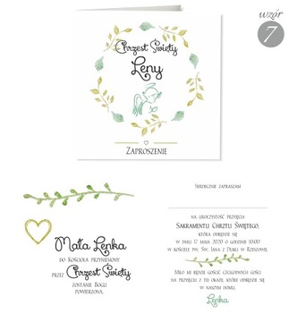 Zaproszenie na Chrzest Święty - Elegant