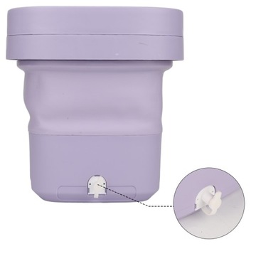 ПОРТАТИВНАЯ МИНИ-СКЛАДНАЯ СТИРАЛЬНАЯ МАШИНА ОБЪЕМОМ 11 Л СО СЛИВНОЙ КОРЗИНОЙ, ВОЗМОЖНОСТЬ ПУТЕШЕСТВИЯ