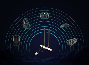 Сетевая карта Intel WiFi 6 AX210 для настольного компьютера + две антенны