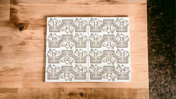 АДВЕНТ-календарь ДОМАКИ Набор DIY ДЛЯ ДЕТЕЙ 24 ШТ СЛАДОСТИ ЗАДАЧИ