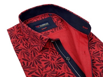 KOSZULA KRÓTKI RĘKAW SLIM FIT N69 WZORKI r. XXL