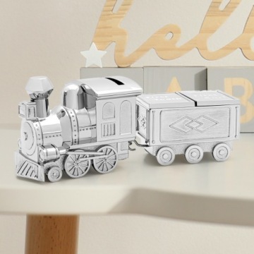 ПОЕЗД-КОПИЛКА КРЕЩЕНИЕ ПОДАРОК ​​+ ГРАВИРОВКА