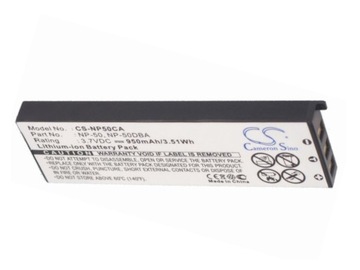 Bateria CNP-50 do Casio NP-50 NP-50DBA EX-V8