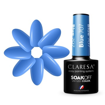 CLARESA NIEBIESKI LAKIER HYBRYDOWY BLUE 707 5ml