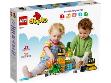 Большой LEGO Duplo Bricks Строительная площадка Кран Автобетоносмеситель 3 Фигурки 10990