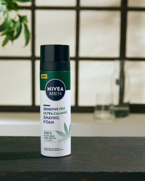 NIVEA MEN SENSITIVE PRO Пена для бритья с конопляным маслом 200мл