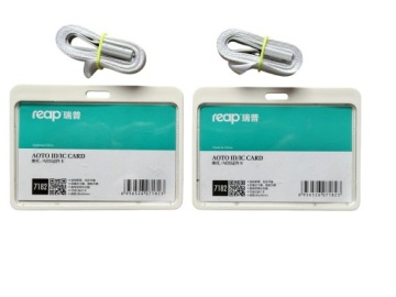 Holder Etui Poziomy na karty identyfikator Biały 2szt.