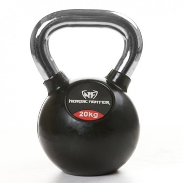 Kettlebell ogumowany z rączką chromowaną 4 kg