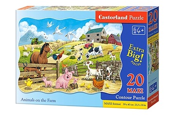 Puzzle Maxi konturowe Animals on the Farm 20
