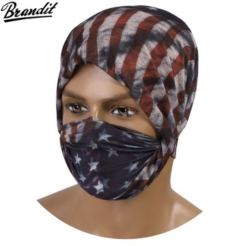 БАНДАНА BRANDIT С РУКАВОМ НА КНОПКЕ ФЛАГА США