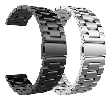 Bransoleta do zegarka pełne ogniwa 22mm srebrna
