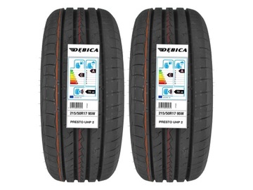 2 Opony letnie 215/50R17 Dębica PRESTO UHP 2 RANT 2024R