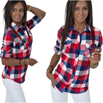 WIOSENNA CASUALOWA KOSZULA W KRATĘ NESSI! WZ.5 M