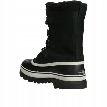 SOREL CARIBOU (MENS)-BLACK, DARK STO