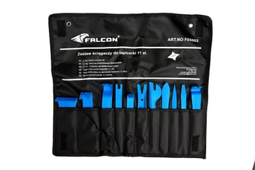 НАБОР АВТОМОБИЛЬНЫХ ЗАЖИМОВ + СЪЕМНИК ДЛЯ ОБИВКИ, 11 ЭЛЕМЕНТОВ.