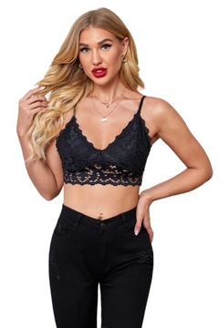 Bralette, koronkowy top na ramiączkach L/XL