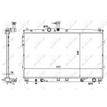 CHLADIČ VODY HYUNDAI H-1 09- 2.5