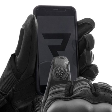 Rękawice motocyklowe turystyczne REBELHORN RANGE BLACK czarny GRATISY