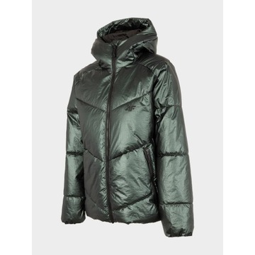 KURTKA 4F DAMSKA ZIMOWA PUFFER PUCHOWA PIKOWANA Z KAPTUREM r. XL