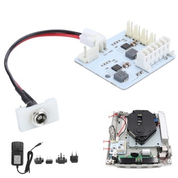 В комплект замены блока питания 12 В версии 2.0 для игры Sega Dreamcast входит