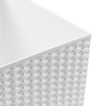 УЛИЧНЫЙ ЦВЕТОЧНЫЙ ГОРШОК С КРЫШКОЙ ДЛЯ ТЕРРАСЫ БЕЛОГО РОТАНГА