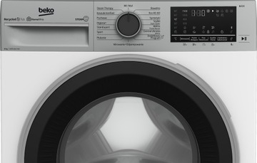 BEKO B3WFU58415WSPBS Тонкая стиральная машина 8 кг, 1400 об/мин, инвертор паровой сушки, Wi-Fi