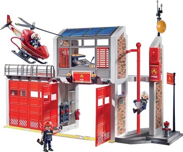 PLAYMOBIL REMIZA STRAŻACKA DUŻA KLOCKI ZESTAW 9462 + GRATIS PLAYMOBIL 9093