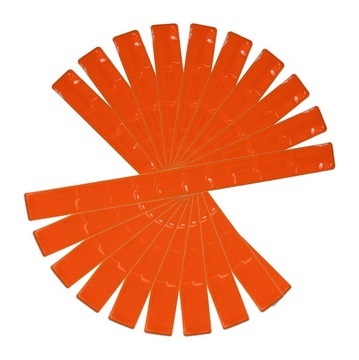 OPASKA ODBLASKOWA SAMOZACISKOWA 30-40x3CM POMARAŃCZOWA 10 SZTUK