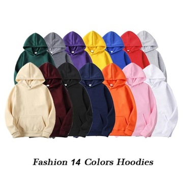 Plain Fleece Hoodies Unisex Wholesale Fashion Pull