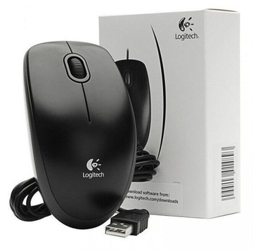 Mysz przewodowa Logitech B100 czarna USB x20