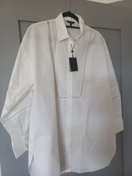 Massimo Dutti koszula oversize bawełna mereżka M/L