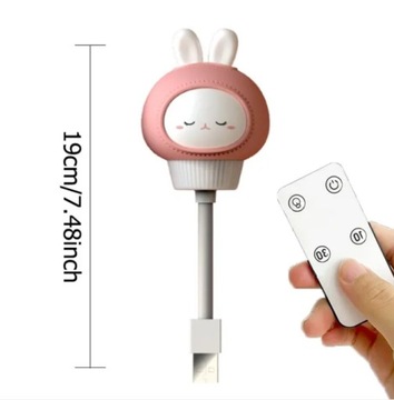 Ночник LED BUNNY контактный, детский, детский, ДИСТАНЦИОННЫЙ