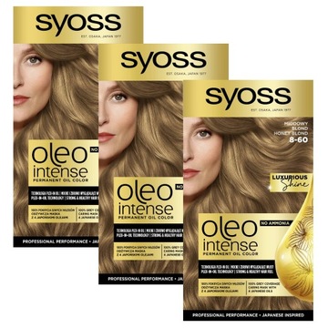 3X SYOSS FARBA MIODOWY BLOND BEZ AMONIAKU 8.60