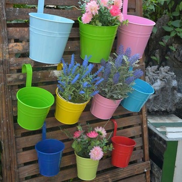 Кованый цветочный горшок с крючком