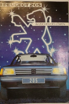 PROSPEKT FOLDER PEUGEOT 205 GR GTD GL GTI GLD