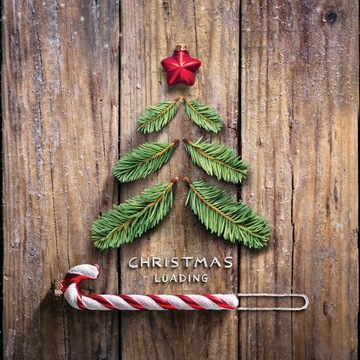 Obraz szklany 30x30cm CHRISTMAS LOADING szkło święta świąteczny