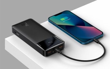 BASEUS ЕМКОСТЬ БОЛЬШОЙ БЫСТРЫЙ POWERBANK 20000 МАЧ QC 20 Вт POWER BANK USB A USB-C