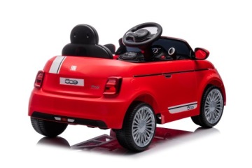 АККУМУЛЯТОРНЫЙ АВТОМОБИЛЬ ДИСТАНЦИОННЫЙ КАБРИОЛЕТ FIAT 500 LED ДЕТСКИЙ МУЗЫКА КРАСНЫЙ