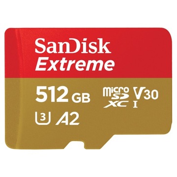 SanDisk Extreme microSD 512 ГБ 190 МБ/с + SD-адаптер